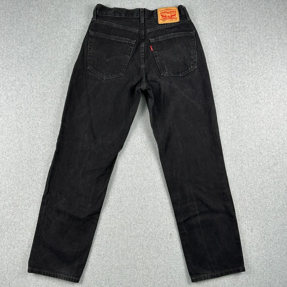 Levi's Jeans Mens 30x32 Black 550 Relaxed Fit Tapered Leg Denim